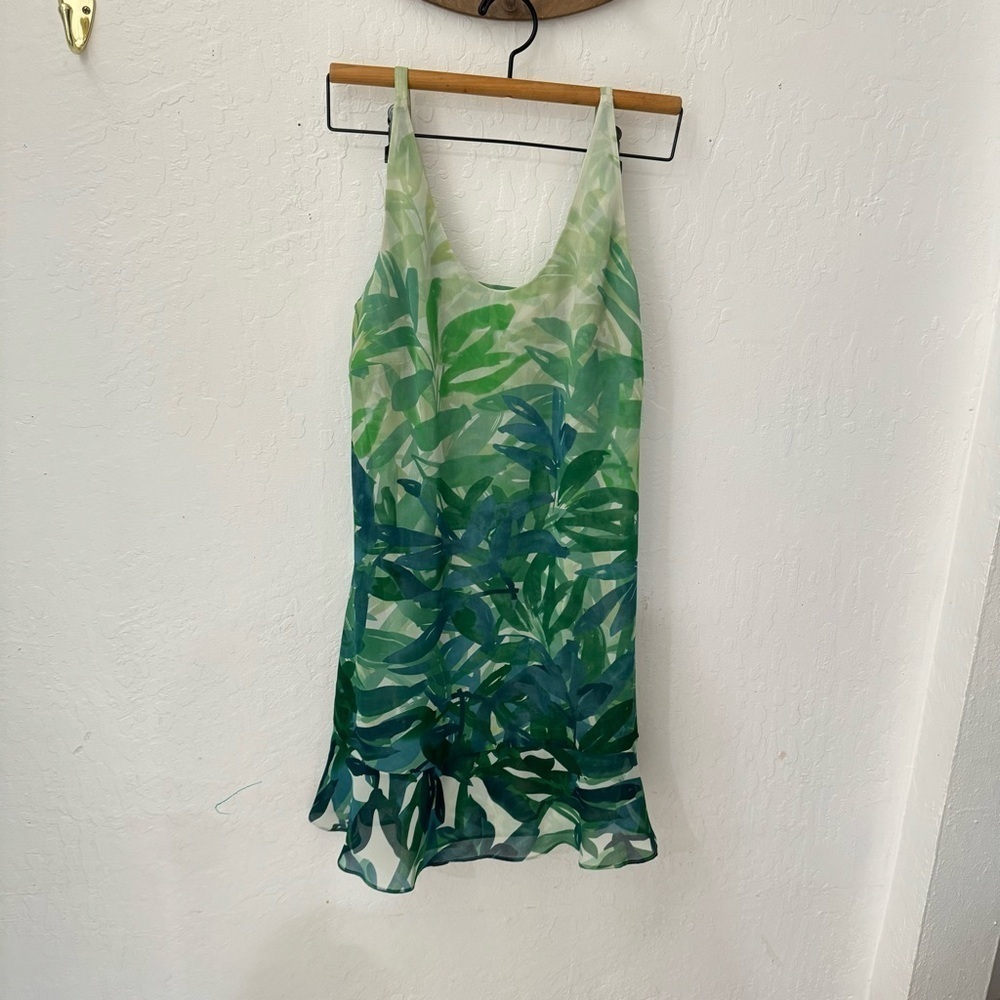 Cabi Castaway Tropical Palm Leaf Mini Dress Women's Size Small - Picture 7 of 7